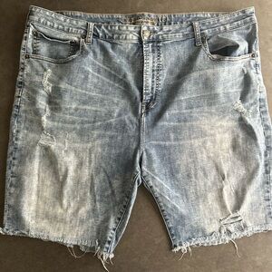 Men's Light Blue Distressed Jeans